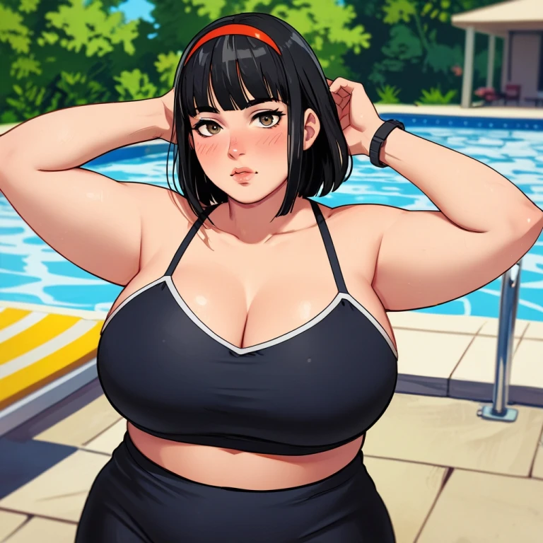 A slightly thicker woman in a swimsuit part 2