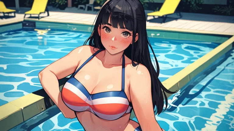 A slightly thicker woman in a swimsuit part 3