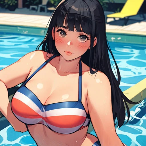 A slightly thicker woman in a swimsuit part 3