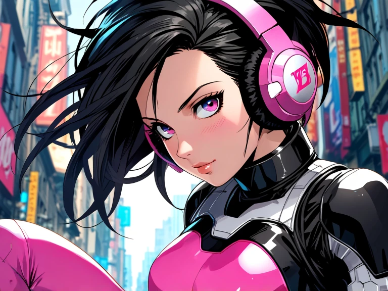 Girl with headphones