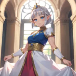 Elf princess in a dress