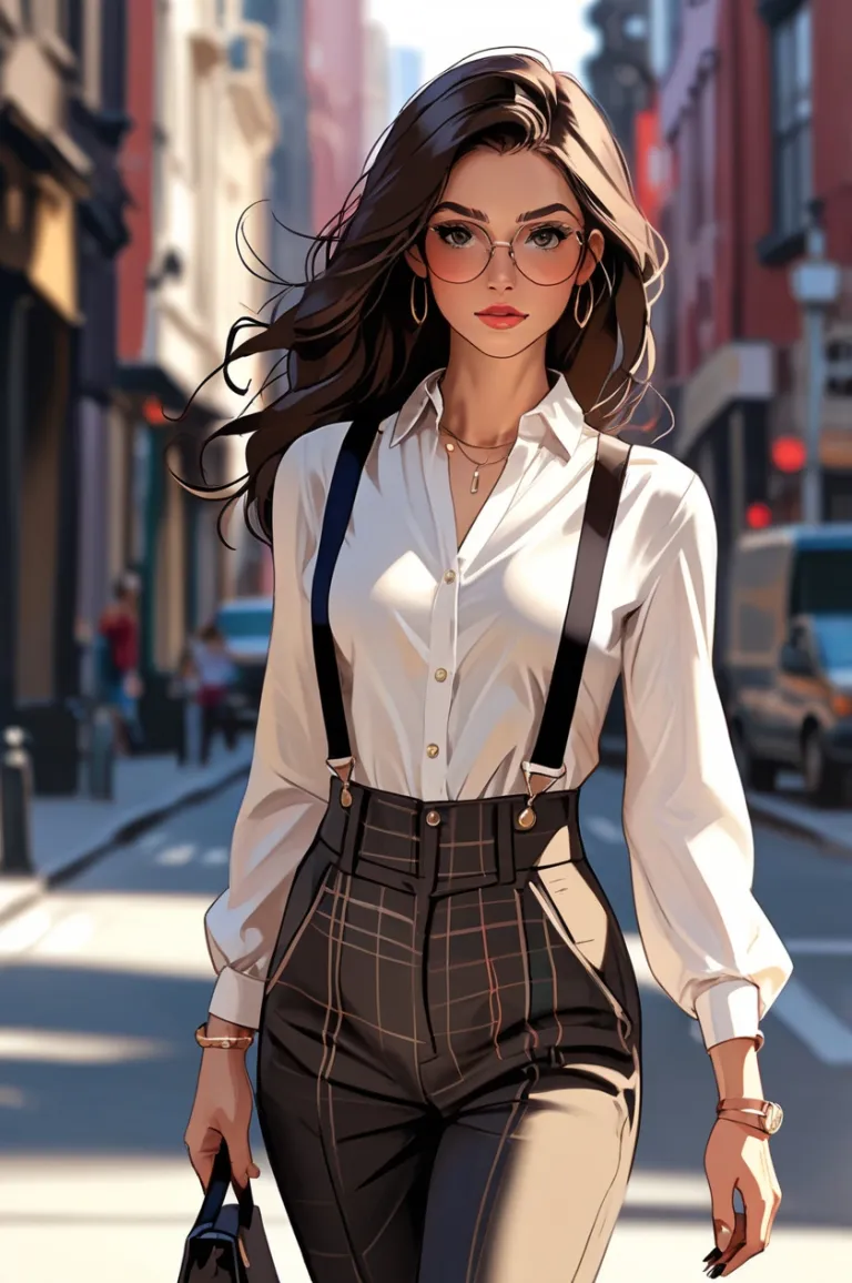 Woman in suspenders (G)