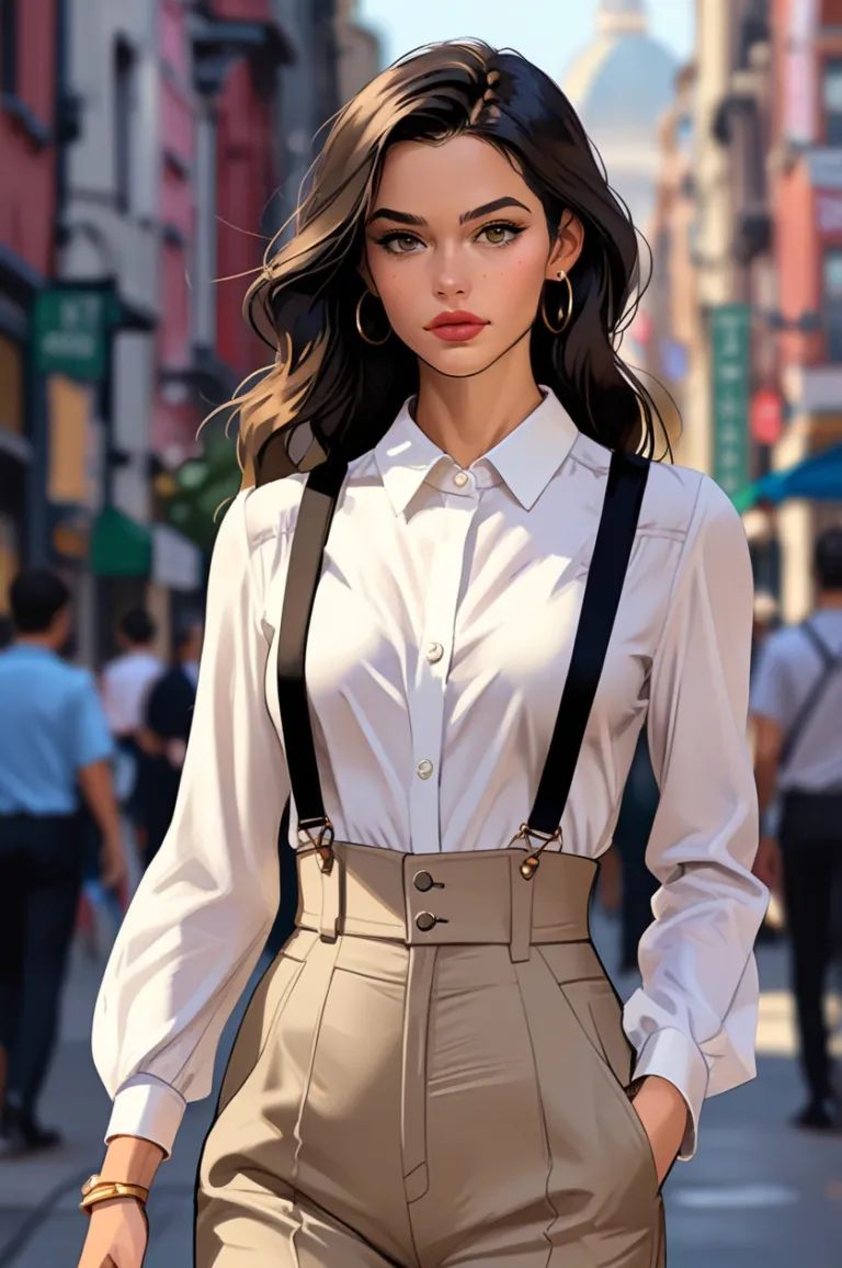 Woman in suspenders (G)