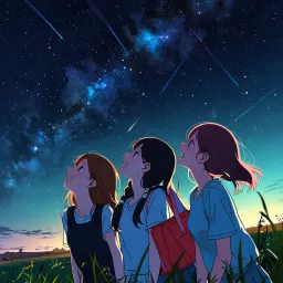 Girls enjoying the galaxy