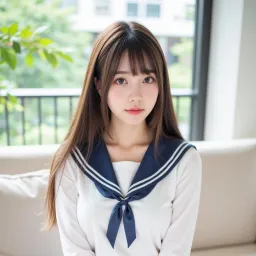 Yong gril and seifuku