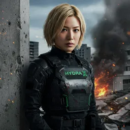 gril grund and hero