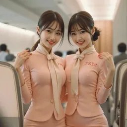 Attendant and pilot (beautiful 1)
