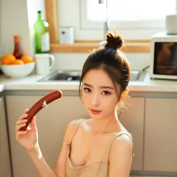 Girl and sausage